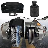 M14 Mauernutfräse Adapter für Winkelschleifer 125/150 | Stahlgussteile | 1-5 Scheiben Montage | Schutzhaube & 22mm Schaft | Schlitzgerät für Wände, Ziegeln, Fliesen (Schwarz)