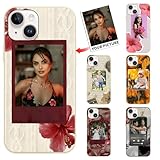 Coiwxmoi Personalisierte Handyhülle für iPhone 14 Plus, Personalisiert Hülle mit Eigenem Blumen Bild Foto Selbst Gestalten Schutzhülle, Individuelle Design Silikon Case für iPhone 14 Plus 6,7''