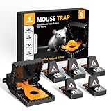Jorest Mausefalle Schlagfallen,Rattenfalle Testsieger für drinnen und draußen,Wiederverwendbar Mäusefallen für Haus, Profi Tödlich Mouse Trap mit köder Cup,Einfach Rat Trap, 6 Pack Set