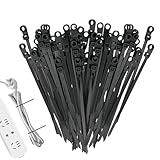 Wiederverwendbare Kabelbinder, wiederverwendbare Kabelbinder - 100 Stück wiederverwendbare abnehmbare Kabelbinder mit Reißverschluss, Mehrzweck-Kabelbinder aus hochwertigem Nylon