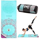 RANJIMA Yoga Handtuch Rutschfest, 185×65cm Schnelltrocknendes Yoga mit Mesh Mikrofaser Sporthandtuch als Matte, Decke oder Fitness-Zubehör Saugfähig Schnelltrocknend Yogatuch für Pilates Hot Yoga gym