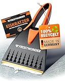 FROSTWUNDER - Eiskratzer Messingklinge [Made in Germany] - 100% recycelter Eiskratzer Auto Messingklinge - Langlebiger Auto Eiskratzer - Blitzschneller Messing Eiskratzer - Scheibenkratzer Auto Stabil