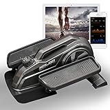 XPLON Beintrainer | Elliptical Mini Heimtrainer | Ellipsentrainer im Sitzen | Pedaltrainer für zuhause | Fitnessbike | Fitness Crosstrainer | Hometrainer Stepper 8 Stufen Bluetooth & App-Steuerung