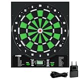 CyeeLife Elektronische Dartscheibe, 46 cm x 52 cm, mit LCD-Display, Honeycomb-Zielscheibe, Grün-Schwarz