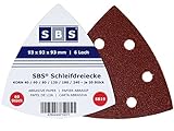 Schleifdreiecke SBS® Professional | 93x93x93 Delta | 50 Stück | verschiedene Körnungen (60 Stück MixPack - je 10x pro Korn)