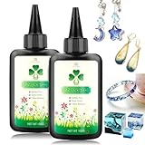 UV Harz Klar 200g - Kristallklarer UV Epoxidharz für die DIY Schmuckherstellung, Kunsthandwerk - Geruchsarmer Ultravioletter Harz Schnell Aushärtendes Epoxidharz für Harzformen, Gießen