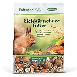 Erdtmanns Eichhörnchenfutter 600g – Nährstoffreiche Mischung aus Nüssen, Saaten & Früchten für ganzjährige Fütterung im Garten oder auf dem Balkon
