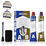 Miioto AB Glue Magic Welding Glue 80G A+B Glue, Metallkleber Hitzebeständig, Magischer Schweißkleber, Metall Reparatur Paste, Riss Dicht Mittel Reparatur Mittel Kraftstofftank Reparatur Kleber