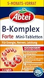 Abtei B-Komplex Forte – Für Energie, Nerven und Leistung – Hochdosiert, Vegan, Glutenfrei – Vorratspackung – 150 Mini-Tabletten für 5 Monate