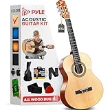 Pyle Akustik Gitarre für Kinder ab 8 Jahre – Acoustic Guitar with Strings, Anfänger Gitarre Größe 3/4 mit Gitarren Tuner, Set & Tasche, 6-saitige klassische Gitarre aus Handgefertigte Holzkonstruktion