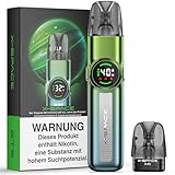 X-SAPCE E Zigarette Starterkit mit 1100mAh Akku, Nachfüllbar Vape Pod System für DTL/RDL/MTL Vaping ohne Liquid ohne Nikotin 2ml Pods & USB-C Ladung