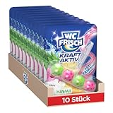 WC-Frisch Kraft Aktiv Duftspüler Urlaubsträume Hawaii (10er Pack), WC Reiniger sorgt für Reinigung bei jeder Spülung, Duftsteine für langanhaltend frischen WC Duft