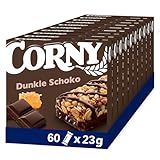 Müsliriegel Corny Classic Dunkle Schokolade, mit leckerer Zartbitter Edel Schoko, 60x23g