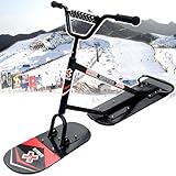 Robuster Schneescooter für Erwachsene – 2026 Ski, 360° agile Lenkung, 150 kg Tragkraft, Snowboardschlitten, professionelles Outdoor-Schneemobil für alle Schneetypen A