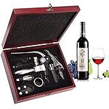 Smaier Korkenzieher Wein Set, Wein-Öffner,Korkenzieher Vakuumpumpe Luxus Flaschenöffner für Rotwein mit Eleganten Geschenkbox