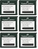 Faber-Castell Tintenpatronen Standard, 6 Stück in Faltschachtel (6 Packungen, schwarz)