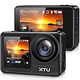 XTU Action Cam 6K/4K - 5GHz WLAN 30M wasserdichte Unterwasserkamera mit 3.0 EIS Bildstabilisierung,170° Weitwinkel Helmkamera, HDR Actionkamera, 20MP Fotos, 2-Zoll-Touchscreen, 32 Zubehör Kit