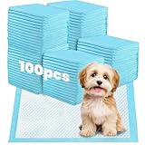 Jukibole Hunde Trainingspads 60x60cm – 100 Stück Einweg Unterlagen, 6-lagige PIPI Matten für Welpen & Hunde, Ultra Saugfähig, Auslaufsicher & Geruchsneutral, Blau, Baby Einweg Wickelunterlagen