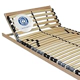 Beco Lattenrost, Easyfix K, 140 x 200 cm, Blauer Engel, Test Sehr Gut, 28 Federholzleisten, einfache Selbstmontage, Kopfteil verstellbar, Made in Germany, 100 Nächte Testschlafen