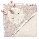 Fehn Kapuzenhandtuch Baby Lama - Kuscheliges Babyhandtuch mit Kapuze - optimal als Badeponcho und Kuscheldecke - Baby Handtuch für zarte Babyhaut – Kapuzentuch für Babys & Neugeborene ab 0+ Monaten