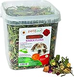 petifool Nager Flora 430g - Alleinfutter für Nager - natürliches Nagerfutter für Kaninchen und Meerschweinchen - ohne künstliche Zusätze - 100% Natur - artgerechtes Futter - Kräuter und Luzerne