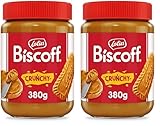 Lotus Biscoff | Süßer Brotaufstrich | Knusprig | Karamellisierter Keksgeschmack | Vegan | Nussfrei | Kein Zusatz von Aromen oder Farbstoffen | PET Glas | 380g (Packung mit 2)