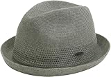 CHILLOUTS Yala Hat - Pork Pie Trilby Mix Hut Herren, Unisex Sommerhut, Hochwertiger Trilby Leicht, Stilvoller Pork Pie Herren Verstellbar, Hut Männer Elegant, grau, L-XL