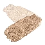 HAMPPLIES 2 STÜCK Jute Peeling Handschuhe Grobstrukturierte Bad und Massagehandschuhe aus Natürlichem Material Hautschonend und Durchblutungsfördernd Geeignet für Körperpeeling und Haushalt