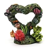 Amtra Deko Herz versunken – Dekoration für Aquarien und Fischbecken, ungiftig, 12 x 6,5 x 12,5 cm