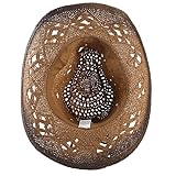 Abaodam Amerikanischer Strohhut für Männer Breite Krempe Unisex Westernhut für Strand und Cosplay