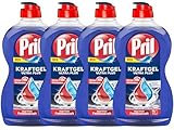 PRIL Kraft Gel Ultra Plus (4x 450 ml), Handgeschirrspülmittel mit höchster Fettlösekraft, für sauberes Geschirr auch in kaltem Wasser, entfernt selbst 48 h Eingetrocknetes