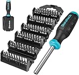 DURATECH Multibit-Schraubendreher-Set, 60 in 1 Schraubenzieher Set, Cr-V Bits mit Schlitz, Kreuzschlitz, Torx, Sechskant, Vierkant, Pozidriv, Bit-Schraubendreher für DIY, PC, Möbel