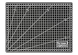 Vantage Schneidematte A4 (22 x 30 cm, selbstheilend, beidseitig nutzbar, mit Raster) schwarz