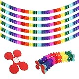 Bunt Girlanden 6 Stück Bunt Girlande Papier Karneval Girlanden Bunt Hängenden Deko Bunt Garlanden Papier Girlande Geburtstag Regenbogen Dekoration Spreizlänge 3m