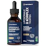 Liposomales Vitamin B Komplex Hochdosiert Druppels | 60ml | Alle 8 B Vitaminen mit Vitamin B1 B2 B3 B5 B6 Biotin Folsäure B12 | von Horbaach