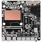 N100 NAS Motherboard, NAS Motherboard CPU Combo, Mini ITX Mainboard mit Inter N00, 4*i226 2.5G LAN 6*SATA3.0 1*DDR5 2*M.2 NVMe 3.0x1, 17x17CM Mini ITX Board