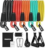 PROIRON Fitnessbänder Resistance Bands 5 Widerstandsbänder Fitnessbänder Set Expander Latexfaden Anti-Bruch Reichhaltiges Zubehör Indoor verfügbar Muskelaufbau Yoga Pilates Fitness Expander Set