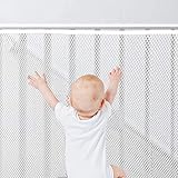 Treppen Schutznetz Kinder, Geländer Sicherheitsnetz, Treppenschutznetz für Kinder, Safety Net, Treppe Geländer Zaun Mesh, Sicherheitsnetz für Balkon, Baby Balkonnetz (2m x 78cm)