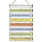 BINCUE 8pcs Holz Schilder mit Sprüchen,Lustiger Zitate Wandkunst,Wandschild Lebenseinstellung Motivation,Inspirierende Wandkunst Motivative Zitate,Bilder positiven sprüchen für Schlafzimmer Büro