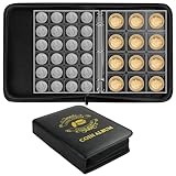 Vicloon Münzen Sammelalbum 420 Taschen, 2 Euro Universal Premium Münzalbum 3.5*3.5 CM/4.5*4.5 CM, Münzen Aufbewahrung Album, Transparent Sammler Münzalbum für Münzen, Briefmarken, Medaillen, Abzeichen