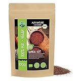 BIO Quinoa rot (1kg), rote Quinoa Bio aus kontrolliert biologischem Anbau, glutenfrei, laktosefrei, laborgeprüft, vegan, 100% naturrein ohne Zusätze