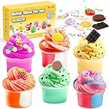 JOYIN 6 Pack Butter Schleim Set, Partygeschenke Kindergeburtstag, Cloud Schleim, Slime Adventskalender, Schleim Kinder, Slime Kit, Fluffy Schleim für Mädchen und Jungen,Mitgebsel Kindergeburtstag
