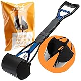 𝗧𝗛𝗘 𝗪𝗜𝗡𝗡𝗘𝗥 𝟮𝟬𝟮𝟬* Hundekotschaufeln, 60cm/23.6' Dog Poop Scooper, Großer Hundekotschaufel mit Einfach Nutzbarem Hebel und Hochdruck Feder Hundekotschaufel, Langer Griff Pooper Scooper