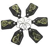 Healeved 6 Stück Tasche hängender Schlüsselanhänger Reiz Schlüsselbund Schlüsselkette Zubehör Mini Taschenanhänger tragbare Schlüsselanhänger-Dekore Buchanhänger Haut Black Zufällige Farbe