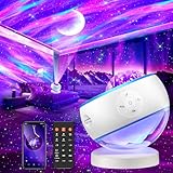 Sternenhimmel Projektor Geschenke für Mädchen Junge Frauen, 300-Lichtmodi Nordlicht Lampe, 15 White Noise Nachtlicht Kinder Projektor Galaxy Partylicht, Bluetooth Timer Sternenprojektor Zimmer Deko