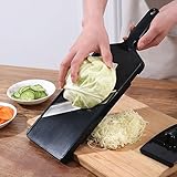 Krauthobel | Gemüsehobel Holz - Kohlhobel Kohlreibe Kohlschneider Krautschneider GemüseschneiderSauerkrauthobel Gurkenhobel Kartoffelhobel (Black, One Size)