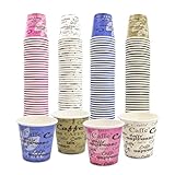 COFFISANO 200 Kaffeebecher 75 ml • Einwegbecher 2,5 oz aus wiederverwendbarem Papier, bunt, für Restaurants, Büro, Sport, Bar • geeignet für heiße Getränke, Espresso, The, Gerste