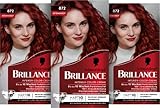 Brillance Intensiv-Color-Creme 872 Intensivrot (160 ml), dauerhafte Haarfarbe mit Diamant-Glanz und Pflege-Conditioner, für 10 Wochen Farbintensität