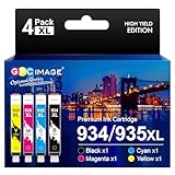 GPC IMAGE 934 XL 935XL Multipack Kompatible für HP 934 934 XL 934XL 935 935 XL für HP Officejet Pro 6230 Druckerpatronen für HP Officejet pro 6830 Druckerpatronen für HP Officejet 6820 6800 (4er-Pack)