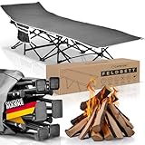 Capritent® Feldbett klappbar [190 x 70 cm] - wetterfestes Faltbett für Camping, Outdoor & unterwegs [für max. 150 kg] - klappbares Bett inkl. Tragetasche & Seitentasche